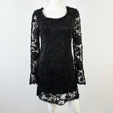 B. Envied by Windsor Black Lace Dress Size M Formal Party Gothic Witchcore NEW