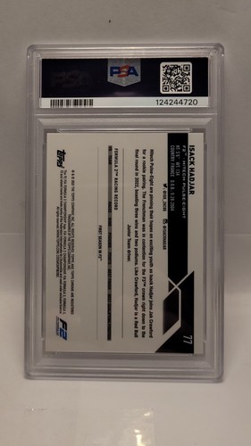 2023 Topps Chrome F1 Purple Isack Hadjar PSA 9 /399 #77 - Picture 2 of 2