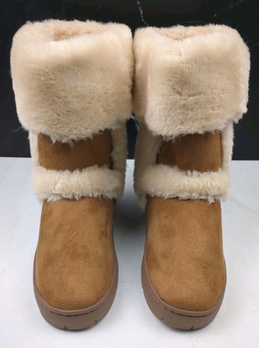 Style & Co. Wittyy Pull On Round Toe Weather Mid-Calf Boots, Chestnut, sz 8M - Picture 9 of 13