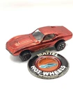 1968 Hot Wheels Redline Corvette Spectraflame Red Vintage White Interior ￼ USA