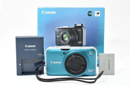[BOX] Canon PowerShot SX230 HS 12.1MP Blue Compact Digital Camera From JAPAN - Picture 1 of 12