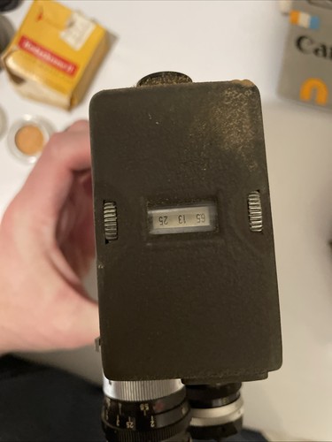 Vintage Canon Cine 8-T movie camera 8mm + Lenses Filters Manuals Untested As Is - Picture 5 of 13