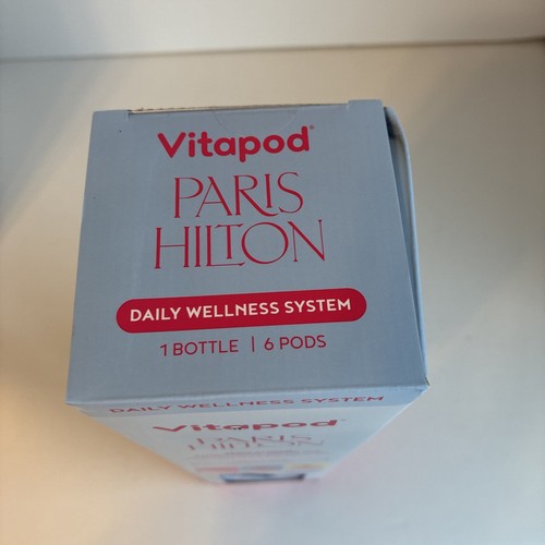 Paris Hilton Blue 22 Oz Vitapod Water Bottle + 6 Pods Drink Mix Starter Kit - Picture 12 of 13