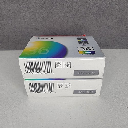 (2) OEM Lot Genuine Canon PIXMA 36 Color Ink Tank Cartridge CLI-36 SEALED NEW - Picture 8 of 13