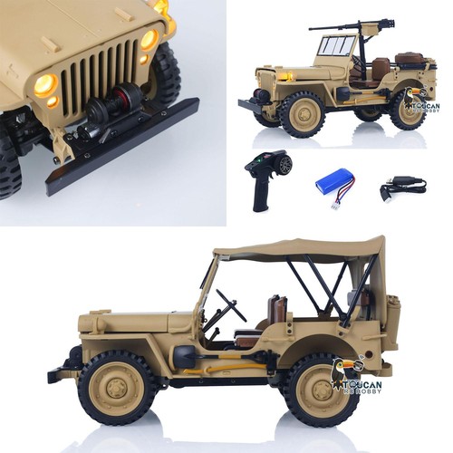 HG4 1:14 2.4 GHz 4×4 vehículo militar 2 velocidades RC todoterreno RTR luz de humo - Imagen 7 de 12