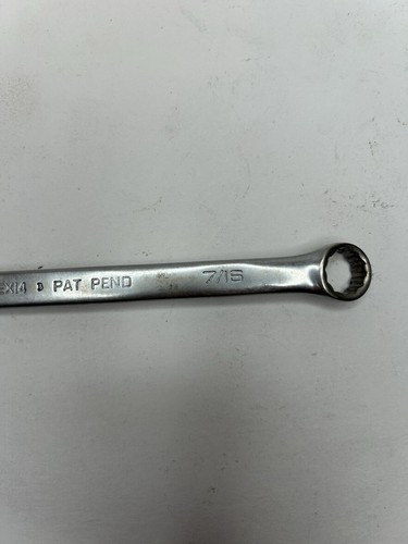 Snap-On SOEX14 7/16" Flank Drive Plus Combination Wrench Chrome 12 Point 7” Long - Picture 8 of 8