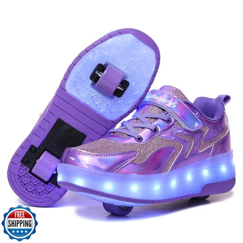 Wooowyet LED Zapatos de Patín sobre Ruedas para Niños Niños Niñas Iluminar Moda Tenis - Imagen 1 de 5