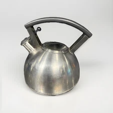 Vintage Copco Tea Kettle Stove Top Whistling Stainless Steel Teapot 2 Qt