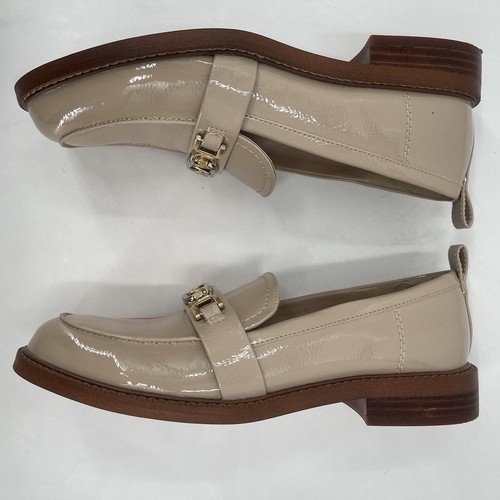Sam Edelman Christy Faux Patent Leather Loafers Sz 9 Chai Preppy Academia Buckle - Picture 6 of 15