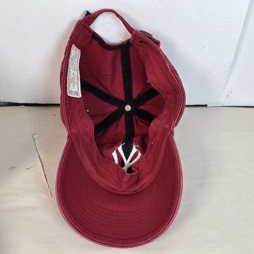 New York Yankees Vintage Twins Enterprise 1990’s red bedazzled upcycled Cap Hat - Picture 9 of 11