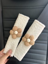 Car Seat Belt Cover 2 PCS Stocking Stuffers Cute Creative Flower Safety Seatb...