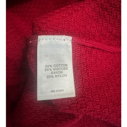 NWT J.Jill | Red Cotton-Blend Waffle Knit Tunic Sweater | Size Large Petite - Picture 6 of 9