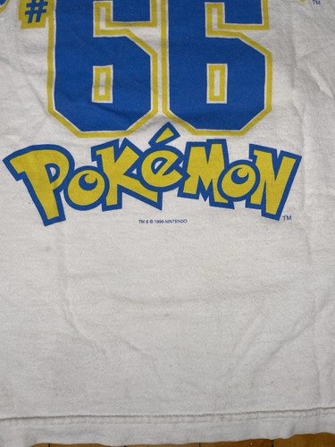 1999 Vintage Pokémon Machop #66 T Shirt Youth Size Large Official Nintendo - Picture 3 of 7