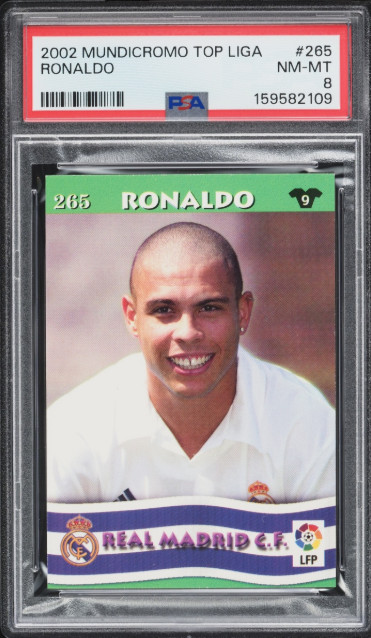 2002 MundiCromo Top Liga Ronaldo #265 PSA 8 Mundi Cromo