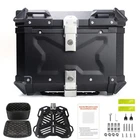 Aluminum 55L Motorcycle Top Case Rear Tail Box Waterproof Luggage Trunk Storage