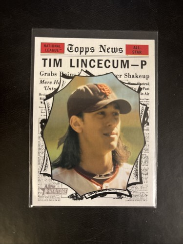 Tom Lincecum 2010 Topps Heritage #496 SP