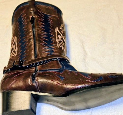 Western Stiefel Große 43 Braun Blau - Bild 2 von 4