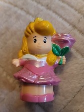 Fisher Price Little People Aurora Sleeping Beauty with Pink Rose Disney Princess