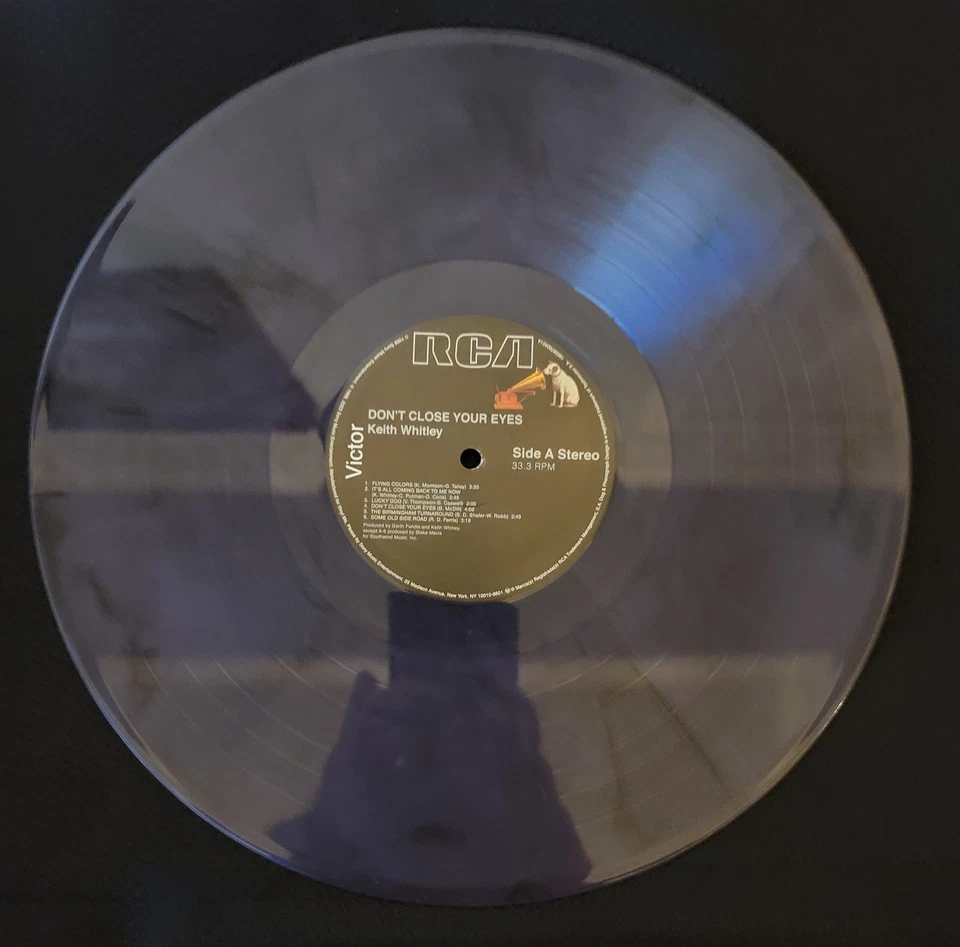 Don’t Close Your Eyes [LP] Keith Whitley 2023 VMP Lavender Marble Vinyl - Image 4 of 4
