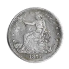 1875 US Trade Dollar, circulated (cleaned)