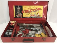 Vintage AC Gilbert Erector Set No 7 1/2 Engineers Set Working Motor READ 