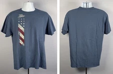 Dekalb Corn Seed T Shirt Mens Large Blue Patriotic Stars Stripes Logo Cotton