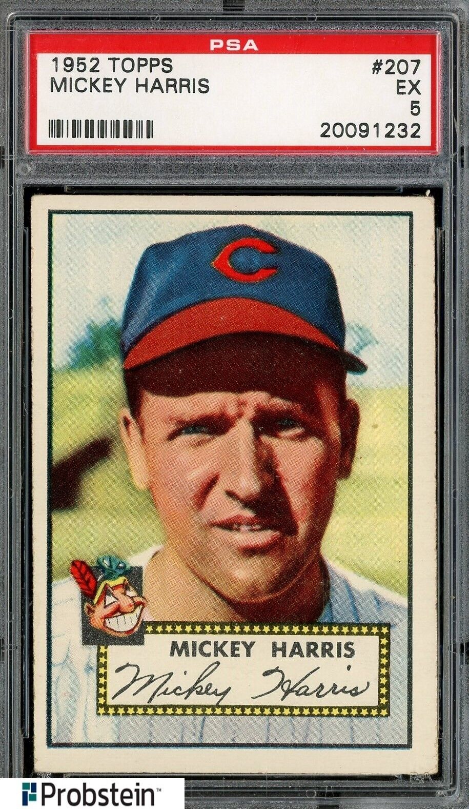 1952 Topps #207 Mickey Harris Cleveland Indians PSA 5 EX