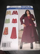 Skirt Jacket Knit Top Simplicity 1761 Women's size 20w-28w Sewing Pattern