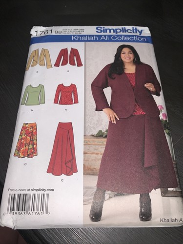 Skirt Jacket Knit Top Simplicity 1761 Women's size 20w-28w Sewing Pattern - Picture 1 of 2