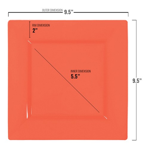 Disposable Plastic Dinnerware Set Party Package Standard Square Design Plates - Picture 162 of 178