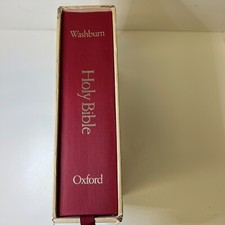 The Washburn College Bible  Oxford  (1980 Hardcover) Red  KJV Family