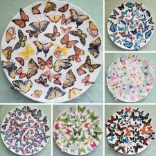 40pcs Clear Transparent Butterfly Sticker Pack For Scrapbooking , Glass Bottle