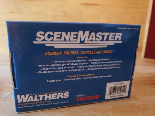 HO Scale Walthers SceneMaster 949-2905 Ice Cream & Hot Dog Food Trailers NEW - Picture 2 of 3