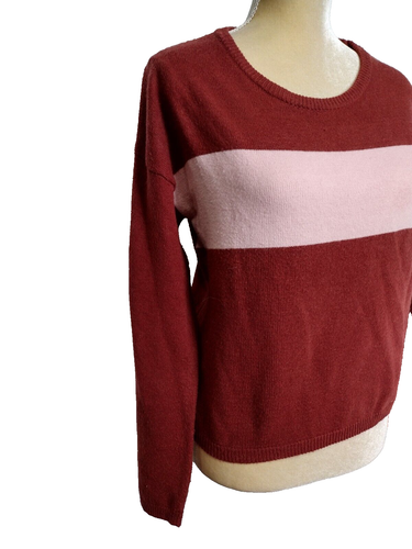 Anthropologie Saturday Sunday Pullover Block Color Sweater M Polyester Blend - Picture 5 of 10