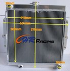 <!--F#f_0-->Aluminum Radiator For Toyota LandCruiser 75 Series HZJ75 4.2L 1990-2001<!--F/-->