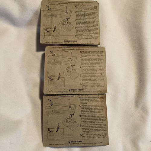 3 SILVER REED EXD 10 FARBBAND CASSETTE Ribbon Sealed Personal Multi Printer - Picture 2 of 2