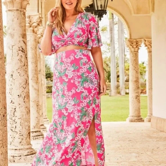 maxi dresses for hawaii Hawaii Off Shoulder Maxi Dress Kauai Islands Polynesian Sunset Plumeri