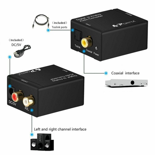 Digital DAC Optical Toslink SPDIF to Analog L/R RCA Audio Converter Adapter KD - Picture 4 of 7
