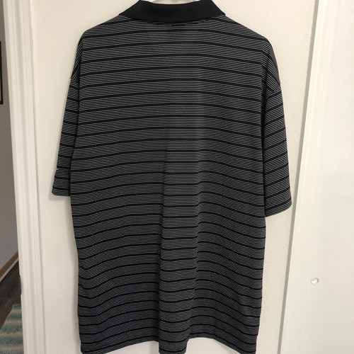 Nike Golf Polo Size XL X-Large Black Stripe Dry Fit Shirt 274038-010 Men's - Picture 10 of 10