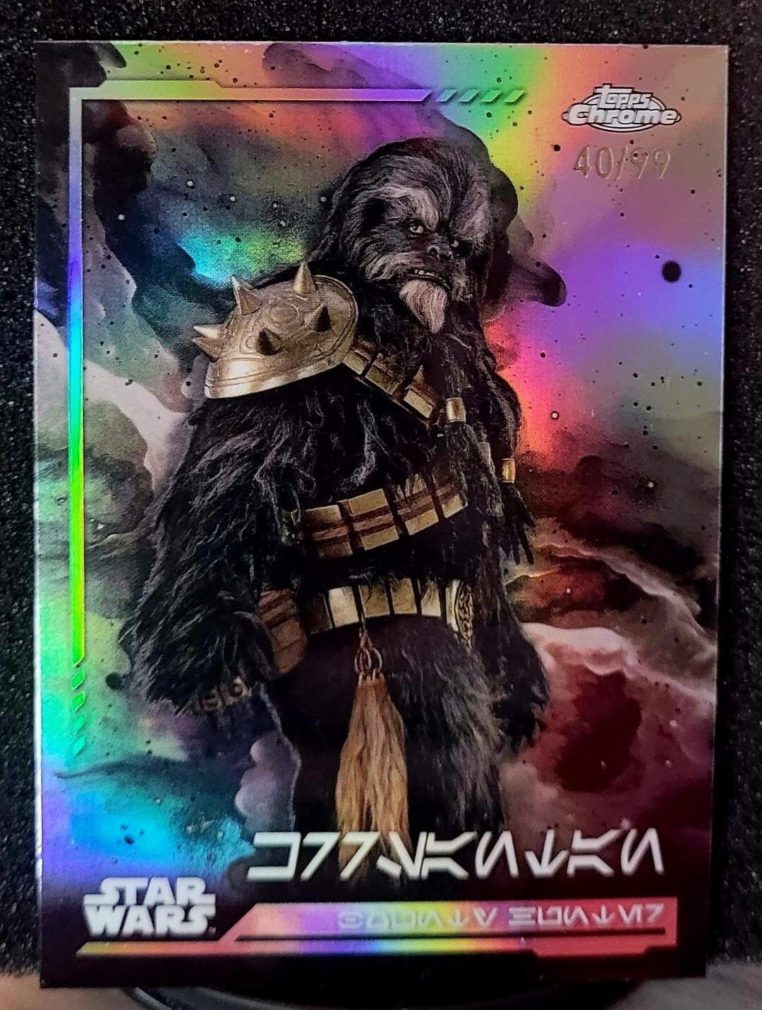2024 TOPPS CHROME STAR WARS | AUREBESH VARIATION AV-26 | KRRSANTAN | 40/99