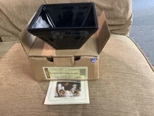 Longaberger Pottery Woven Traditions Contour Small Flare Bowl 5 1/2” nib