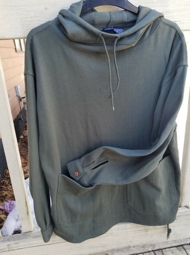 NEW Goblincore Small Olive Green OBR Hooded Pullover Sweat Soft Cinch Bottom - Picture 10 of 12