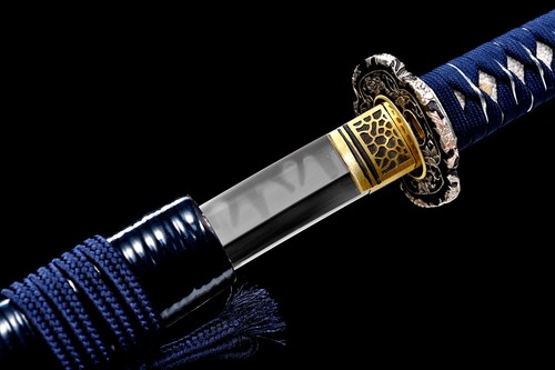 40'' Navy Blue Katana Clay Tempered T10 Hadori Polish Japanese Samurai Sword New - Picture 9 of 12