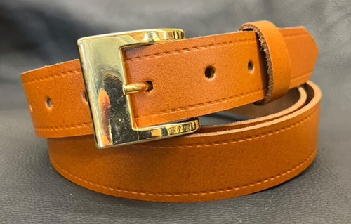 Tan Brown Real Leather Belt 30mm SUIT NEW V41 - Picture 1 of 4