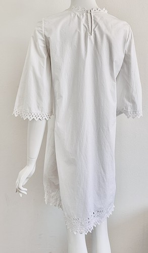 ISABEL MARANT ÉTOILE corte láser dominó blanco algodón vestido bordado talla ... - Imagen 21 de 24