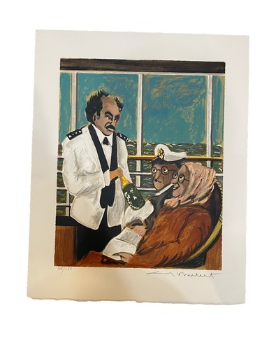 Guy Buffet CRUISE SOMMELIER Edición Limitada Serigrafía Firmada en Papel - Imagen 1 de 4