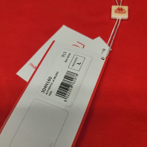 Neu mit Etikett Kappa Kontroll Herren T-Shirt rot & weiß USA T&F Größe Large gesticktes Logo - Bild 4 von 12