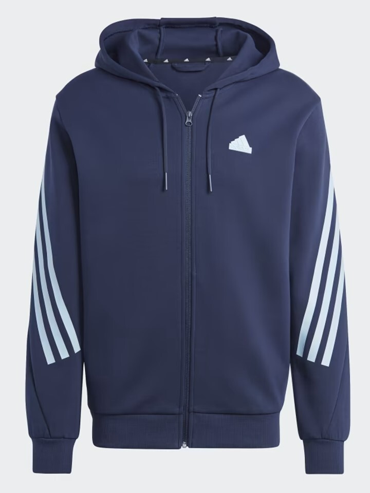 adidas Mens Future Icons 3 Stripes Full Zip Hoodie (IJ8879