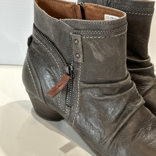 Botines de cuero gris laurel Cobb Hill botines suela cómoda con cremallera 7 - Imagen 3 de 18