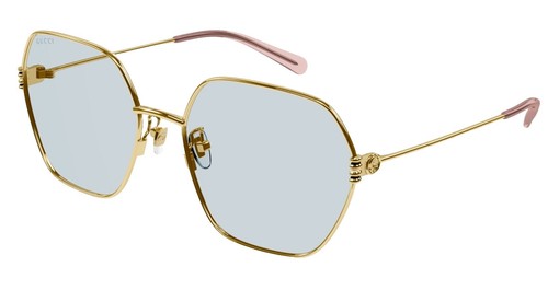 Gucci GG1513S Gold/Blue With Gold Logo Mirror (005